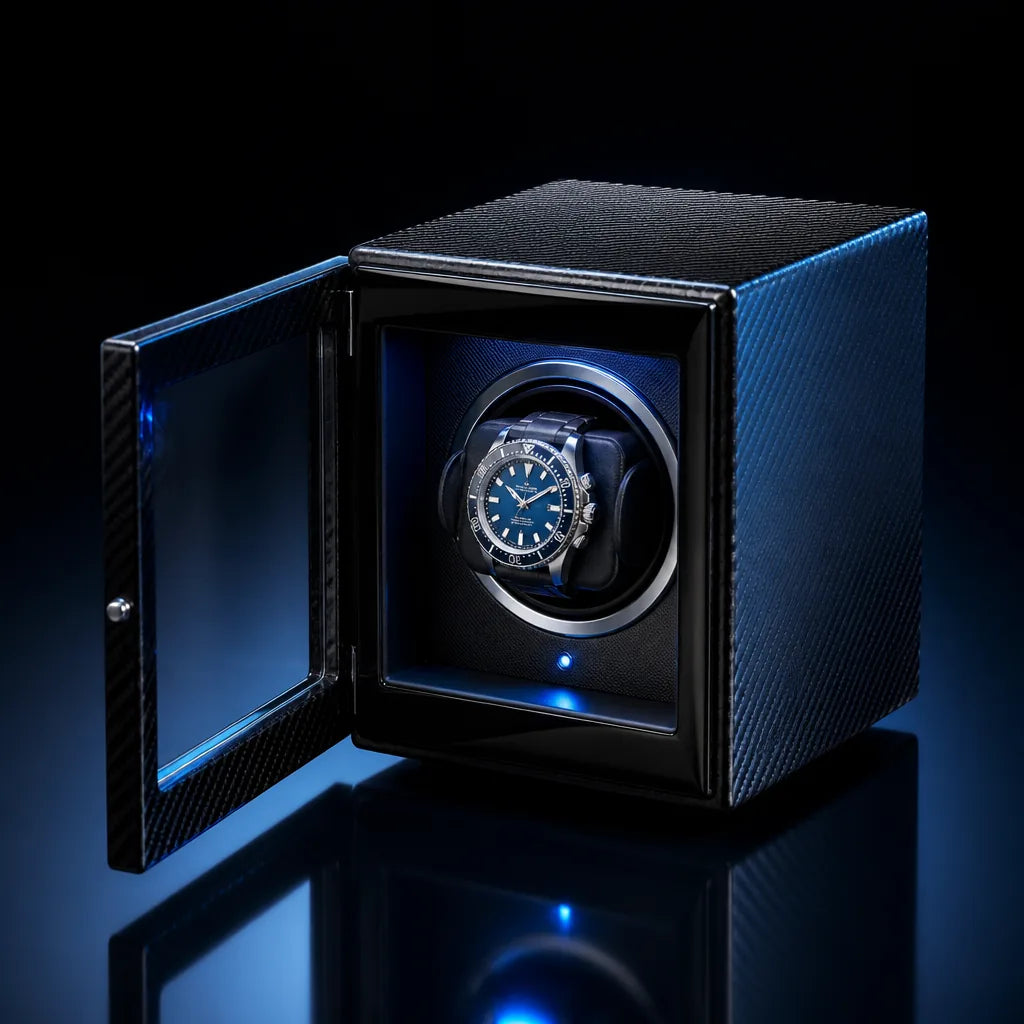 remontoir montre automatique carbone luxe